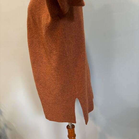 Madewell Cozy Walker Cardigan Merino Wool Alpaca Blend Rust Brown Size Small - Picture 5 of 10